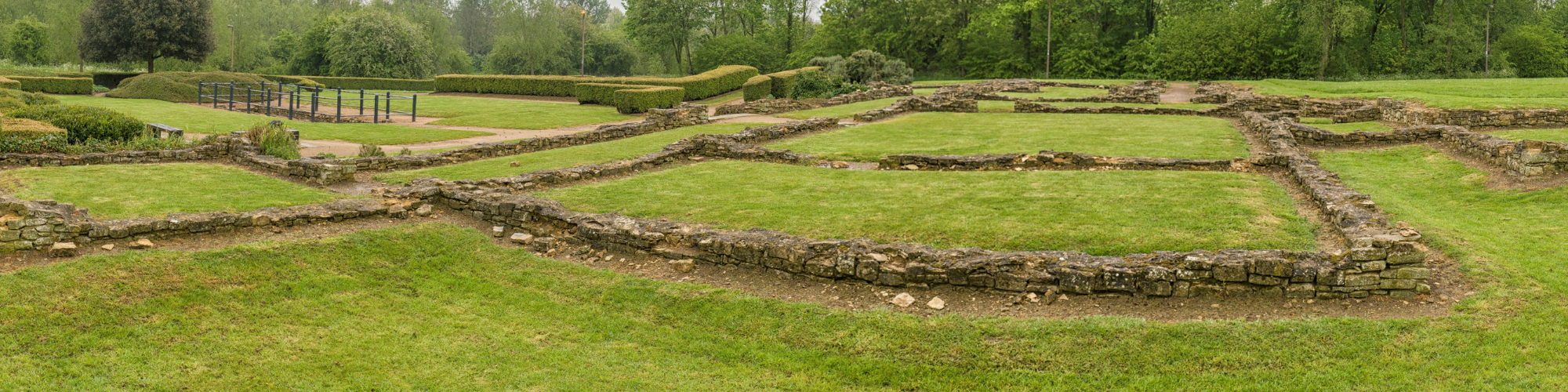 Roman Villa outline in stone