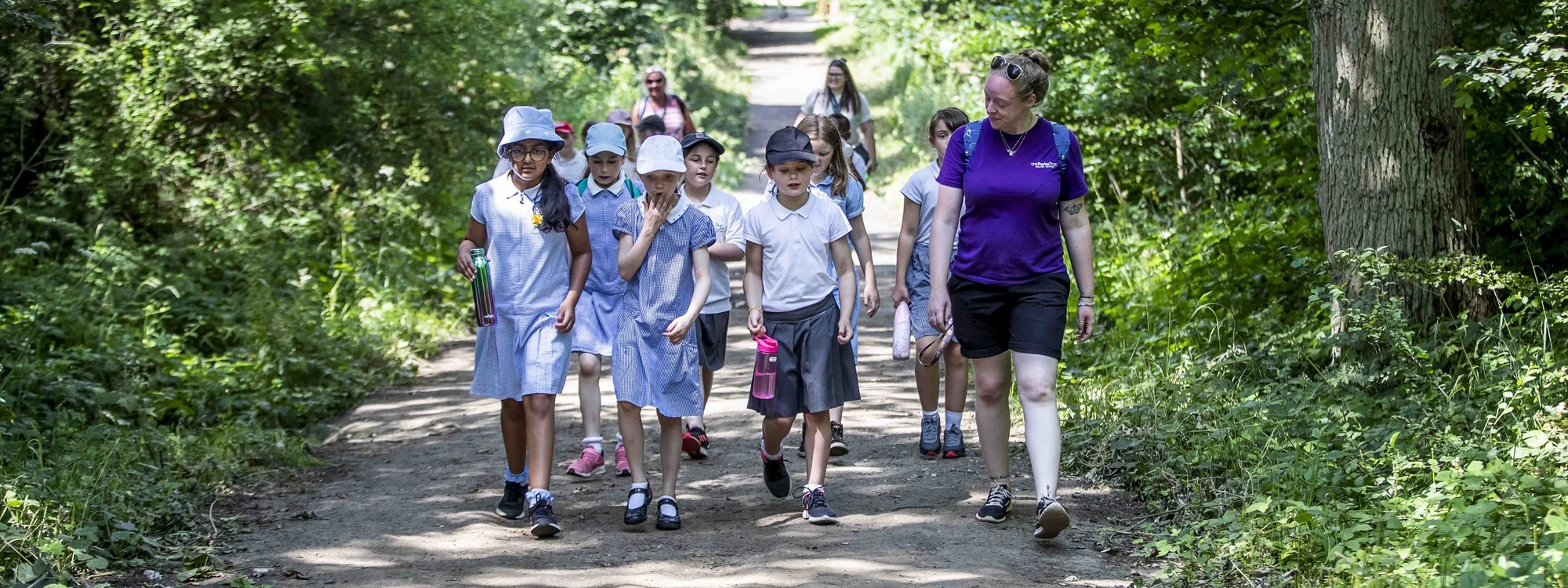 School on outdoor learning field trip