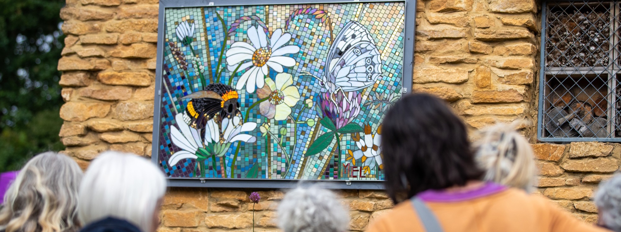 The Bee and the Butterfly mosaic at Howe Park