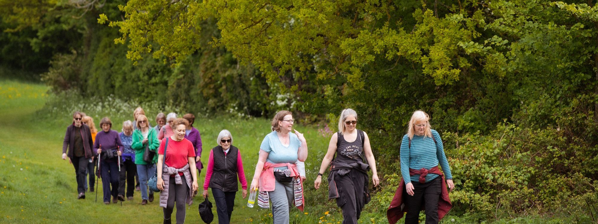 Women's walking event in Milton Keynes park