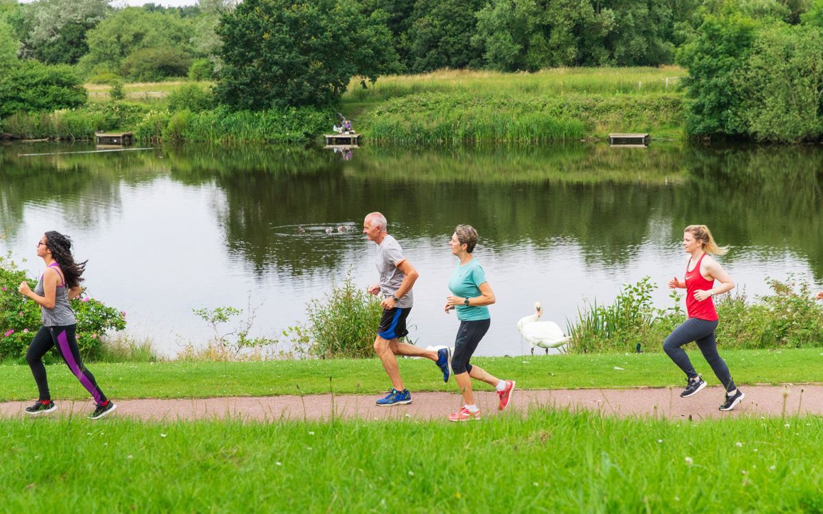 Runners at Lodge Lake