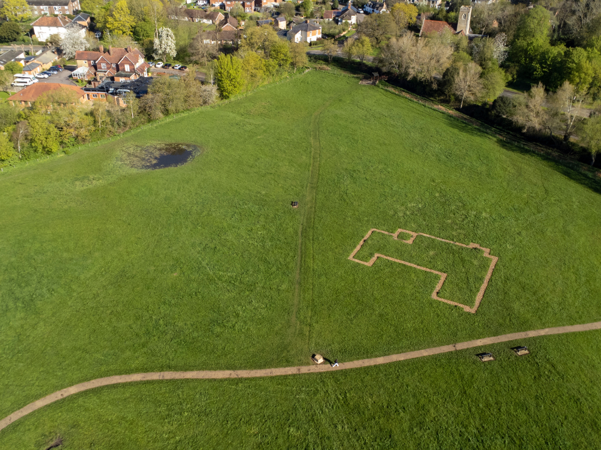 Outline of manor house at Simpson